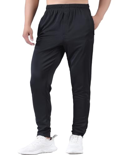 Zoulee Men's Active Athletic Workout Track Pants Jogger Sweatpants for Men with Zipper Fly and Pockets Fit Football Pants