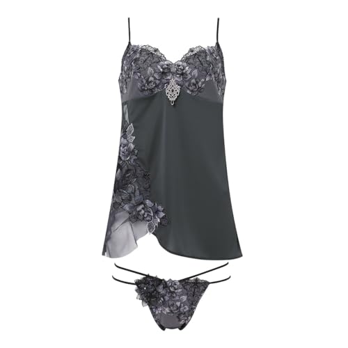 ワコール サルート 23グループ 23G セットアップ ML キャミソール Tバックショーツ ランジェリー Wacoal Salute DTJ223 25AWフェア(CGY-チャコールグレー、L)のサムネイル