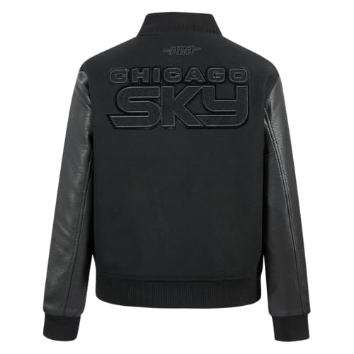 Image of Pro Standard Womens WNBA Classic Triple Black Varsity Jacket