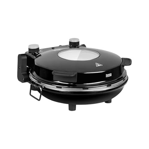 Teesa Domowy Piec do Pizzy SUPREME Moc 1200W Regulacja Temperatury 80-400°C Średnica Kamienia 32 cm Okno w Pokrywie TSA3231