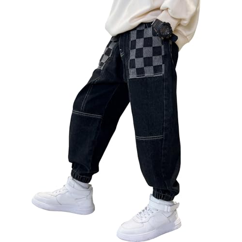 MEILONGER Boys Elastic Waist Jeans Stretch Fashion Denim Pants Size 8,10-12,14-16,18-20