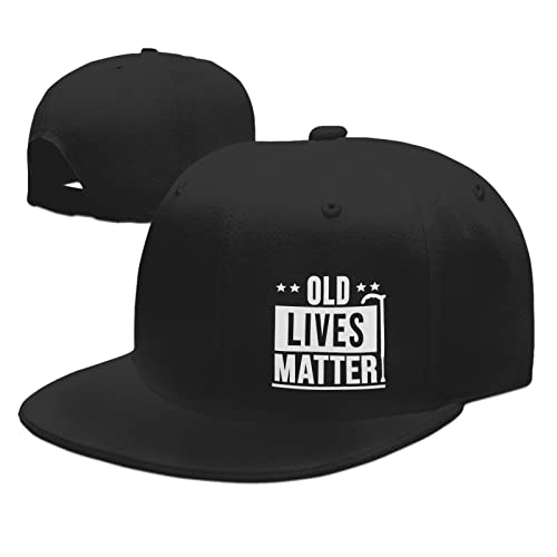 Hzwerly Modische Snapback-Hüte für Herren und Damen, verstellbare Baseballkappe, klassisch, schwarz, Trucker-Mütze, Old Lives Matter, Einheitsgr��e Cover