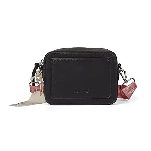 GIOSEPPO Bolso bandolera negro con accesorios para mujer parita