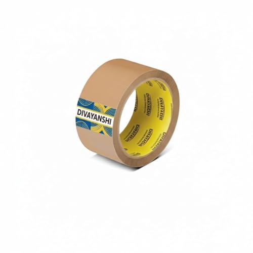 Image of Divayanshi Brown BOPP Packaging Tape | 48mm x 50 Meter | Pack of 1 | Heavy-Duty Carton Sealing & Packing Tape