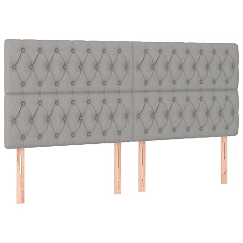 Ziaphsol Boxspringbett mit Matratze, Hellgrau 200x200 cm, Stoffbezug, Komfortables Schlafzimmer Möbel Set, inklusive Bank, für erholsamen Schlaf – Bild 7