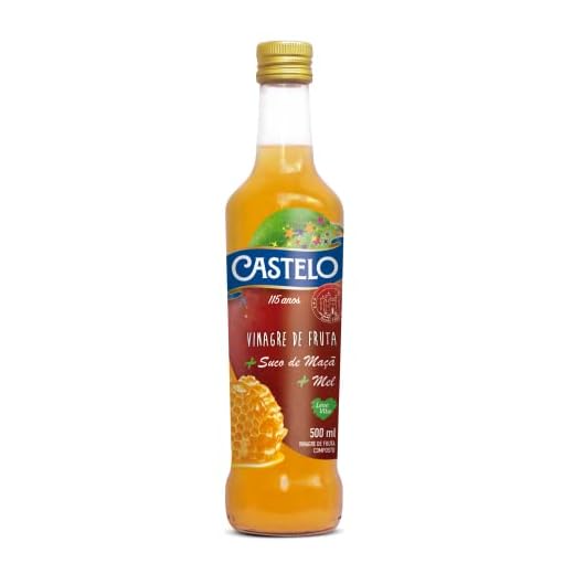 Castelo Alimentos Vinagre de Fruta Maçã com Suco de Maçã e Mel 100, Natural Leve Vita, Pequeno