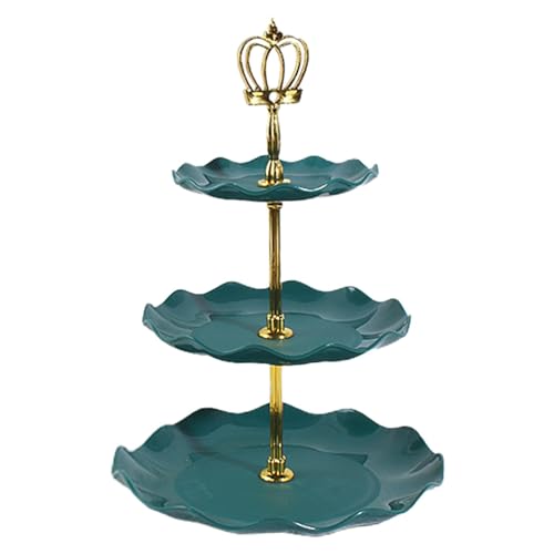 Niesel Soporte para postres – Soporte para tartas de 3 niveles – Soporte europeo para cupcakes, cupcakes y frutas, perfecto para cumpleaños y hogar