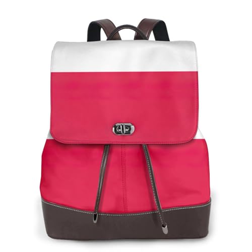 Sac à dos en cuir drapeau polonais Noir PC portable campus