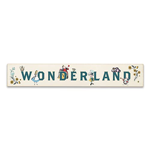 Image of Disney Alice in Wonderland Character Line-Up Horizontal Wood Wall Decor - Large Alice in Wonderland Wall Art for Kids' Bedroom, Playroom or Nursery