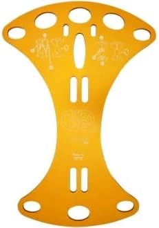 Kong Italy Totem Long Repelling Brake – Aluminum Friction Plate for Modular Sliding and Rope Knots