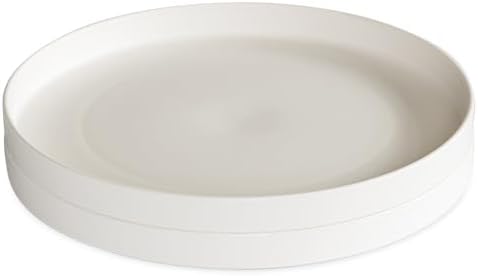 Nordic Ware Plato de almuerzo de 8 pulgadas, juego de 2, blanco, polipropileno apto para microondas