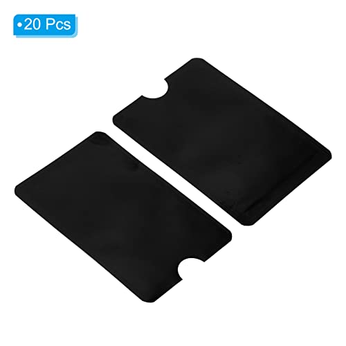 patikil rfid blocking sleeves 20 pcs aluminum identity theft prevention credit cards secure protector holder sleeves for nfc purse black