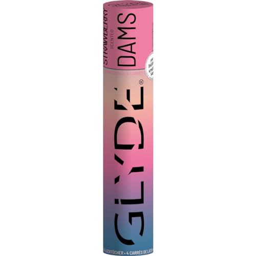 Glyde Dams Strawberry - 4 Salviettine Protettive In Lattice, Colore Rosa, Con Profumo Di Fragola, Colore: Rosa., 25Cm X 15Cm