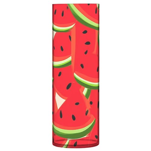 Watermelon Red Fruit Vase Flower Vase Clear Plastic Cylinder Vases for Centerpieces Home Decor Wedding Living Room Office Table
