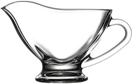 Circleware Saucy Glass Gravy Dish with Handle, 10 oz, Clear