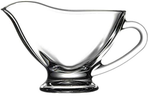 Circleware Saucy Glass Gravy Dish with Handle, 10 oz, Clear - Thumbnail 2