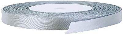 Trimming Shop White Full Roll Ribbon 40mm x 25 Metres - Double Sided Satin Brightly Coloured - 100% Polyester - For Gift Wrapping, Decorating, Arts and Craft - Machine Washable