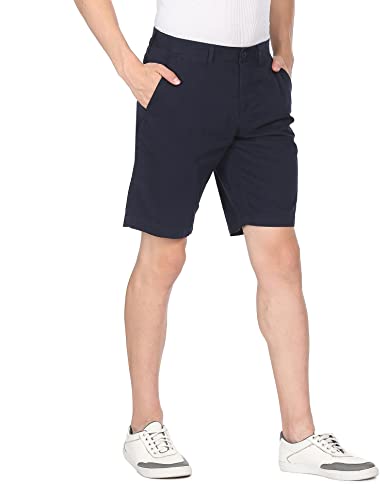 Image of U.S. Polo Assn. Men Light Khaki Flat Front Slim Fit Regular Shorts