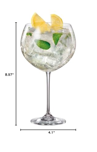 Set de 4 vasos Bohemia Crystal Juniper 850 ml miniatura 3
