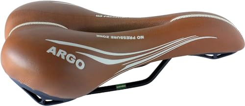 CUCUBA Sella Sellino Montegrappa con Foro Anti-Prostatico per Bici da Corsa Trekking, Cross e MTB in Pelle Sintetica MOD. Argo