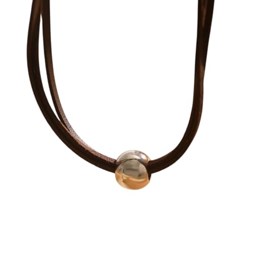 Collier ras du cou en lettres CCB brillantes et cuir PU de qualité