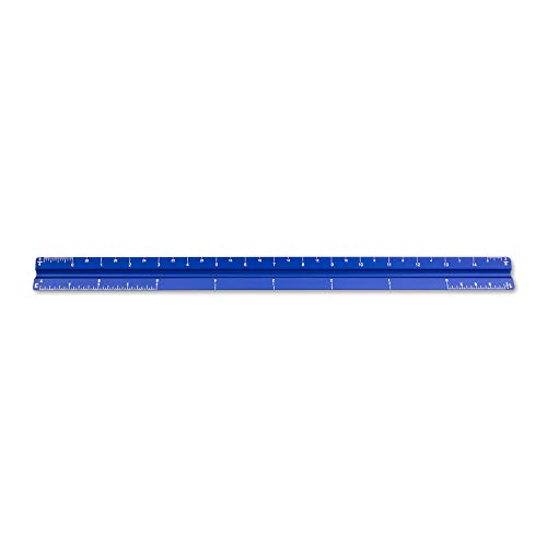 Image of Alumicolor Aluminum Architect Solid Drafting Scale, 12IN, Blue