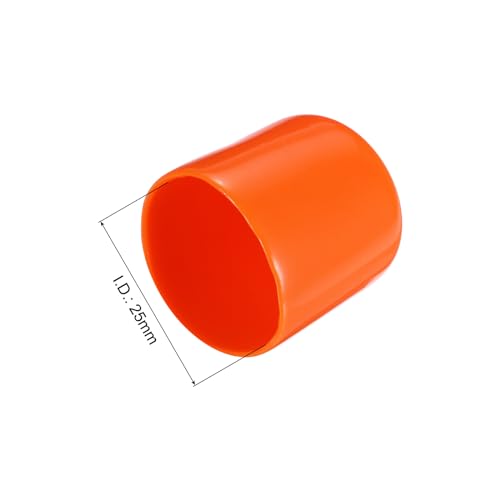 Tapas de goma de 25 mm para proteger mobiliario, fundas de vinilo redondas uxcell naranja 4