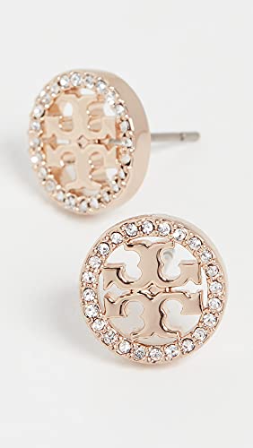 Image of Tory Burch Women's Icon Pave Circle Stud Earrings