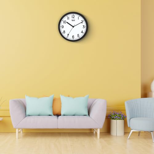 Image of Ajanta Wall Clock for Home and Offices 9 Inches Wall Clock Wall Watch (Black 23 x 23 x 3 cm)