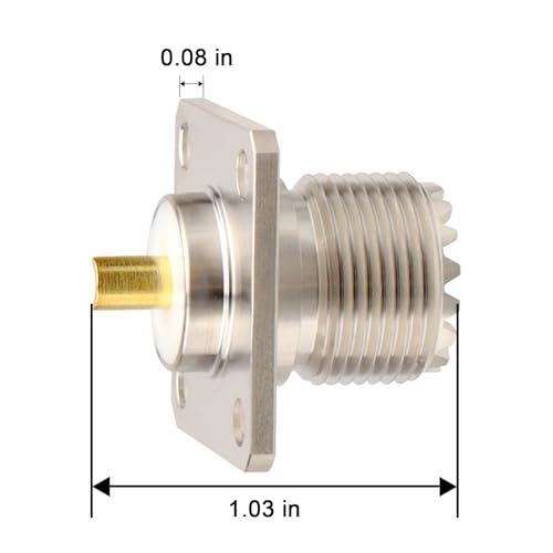 MOOKEERF Conector UHF SO239 Hembra 5 piezas miniatura 5