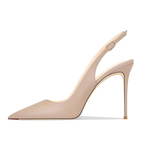 Escarpin Soirée Robe DYRBF Nude de 12 cm pour Briller dans les Événements Chics
