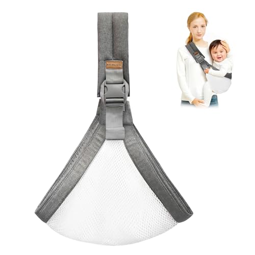 Image of Baby Sling Carrier,Toddler Carrier,2026 New Baby Sling,Breathable and Adjustable Sling,Non-Slip Hip Seat Carrying 10-30lbs(Mesh,Grey)