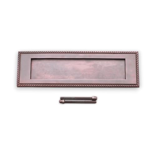 Placa de latón para puerta delantera de 25,4 cm con acabado bronce envejecido 7