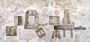 Peinture à l'huile Heliopolis 1965 Lili Orszag | Tableau décoration murale 12 x 16 pouces