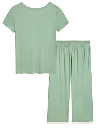 Image of Joyaria Cooling Pajamas Bamboo Viscose Lightweight PJs Set Women Wicking Sleepwear for Night Sweat S-XXL