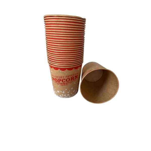 Seau à popcorn rétro 3,7l en kraft grand format pour contenant jetable