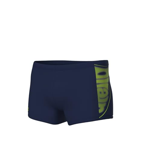 Arena Men's Bright Glare Swim Short Bañador Corto, Navy-Artic Lime, 54