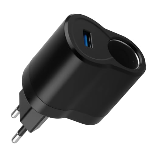 220V a 12V Adaptador De Corriente para Coche, Convertidor de CA a CC de Corriente para Coche, Adaptador Fuente Alimentación del Inversor Coches para Furgoneta Camión Eléctrico