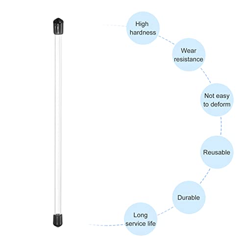 Image of PATIKIL Clear Rigid Tube Round Plastic Tubing with Black Rubber Caps Polycarbonate Water Pipe, 305mm / 12 Inch Length, 4mmx6mm /0.16 inchx0.23 inch, 1 Set