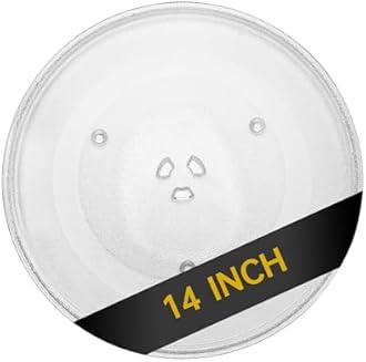 14" Microwave Glass Turntable Plate, 14" / 36cm Microwave Tray Replacement Glass Plate, Glass Tray Replacement for LG, Samsung，GE, Magic Chef, Hotpoint, Panasonic, Kenmore, etc