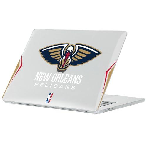 Coque MacBook Air 13.6 transparente rigide avec logo NBA New Orleans Pelicans