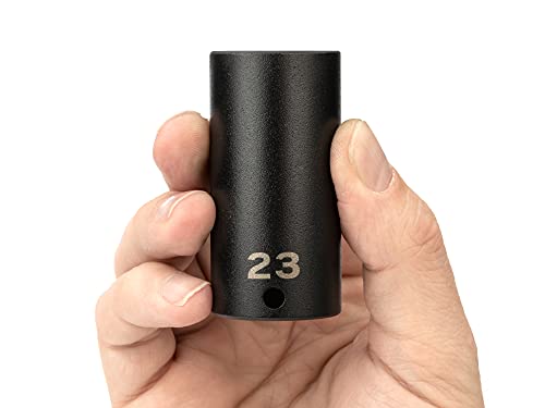 Image of TEKTON 3 /8 Inch Drive x 23 mm Deep 6-Point Impact Socket | SID13123