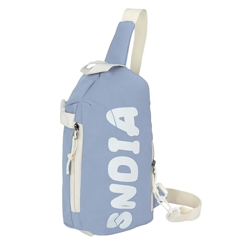 SNDIA Casual Chest Sling Bag, Sky Blue, 31x15x18 cm