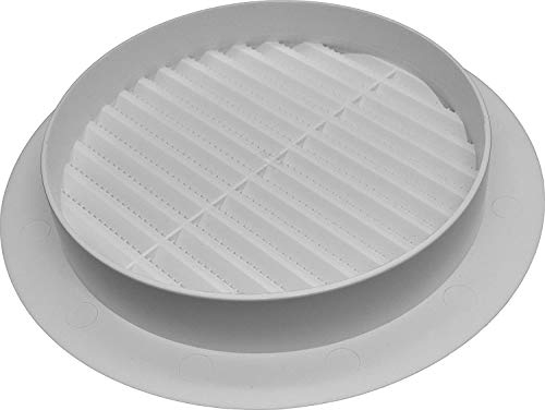 Image of OICOTA Circle Cowl Air Vent Grille Cover Ducting, White, 6 Inch (Round Vent)