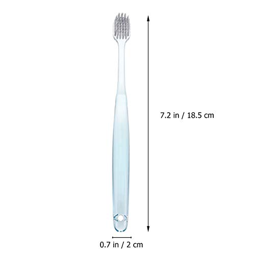 Exceart Crystal Collection Toothbrush Full Head Manual Toothbrush Manual Toothbrush For Cleaning Tooth 6Pcs #TOP4