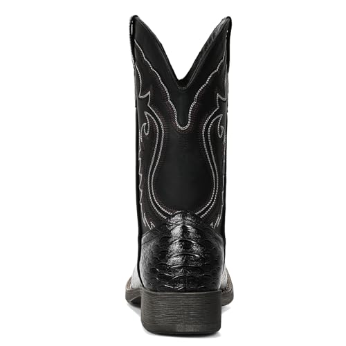 Image of IUV Cowboy Boots for Men Western Boots Square Toe Mid Calf Cowboy Boot