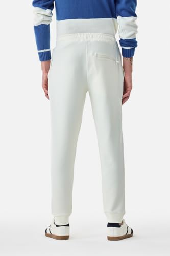 Image of SNITCH Men Track Pants | Relaxed Fit with Contrast Side Stripes & Zippered Pockets | Polyester Blend Fabric for Athletic & Street Wear | Stretchable & Comfortable Design