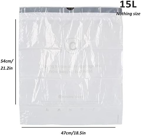 GRANDMA SHARK 10 - 15L Bin Bags Liners Drawstring Trash Bag, Handle Waste Bags, 120 Garbage Bag, Super Strong, Anti-drip Unscented, 47 × 54 cm