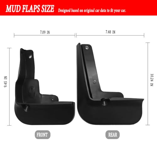 Image of Mud Flaps Mud Guards Fit for 2018-2023 Toyota Camry Sport, Front & Rear Mud Splash Guards Accessories - 4 Pc, Black