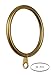 Meriville 28 pcs Gold 1.5-Inch Inner Diameter Metal Curtain Rings with Eyelets, Fits Up to 1 1/4-Inch Rod